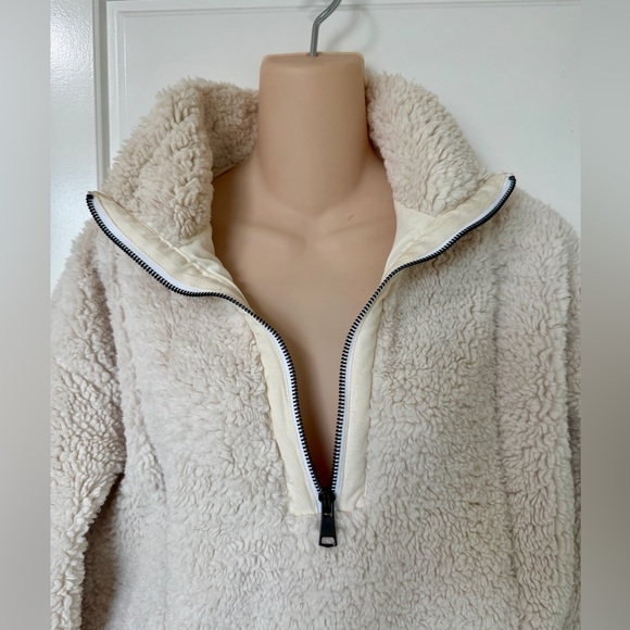 Next UK Cream Sherpa Fleece Jacket, size XS - Picture 6 of 8